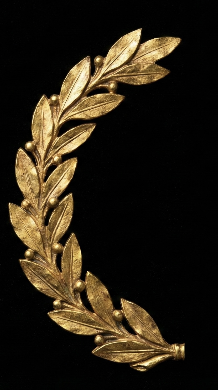Gold Laurel Left