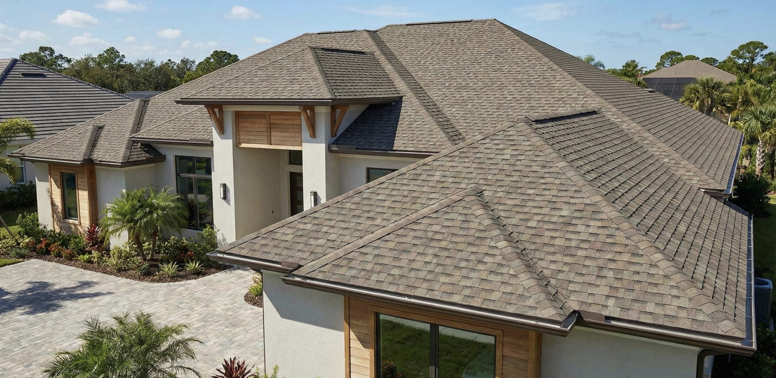 Shingle roofing system on a residential home